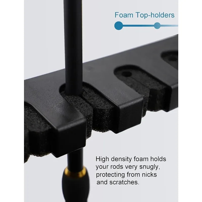 8 Rod Holder Fishing Rod Holder Storage Tool Wall Mounted Modular Fishing Rod Suitable for Garage Wall Space Saving Support Rack