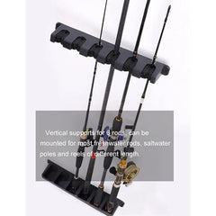 8 Rod Holder Fishing Rod Holder Storage Tool Wall Mounted Modular Fishing Rod Suitable for Garage Wall Space Saving Support Rack