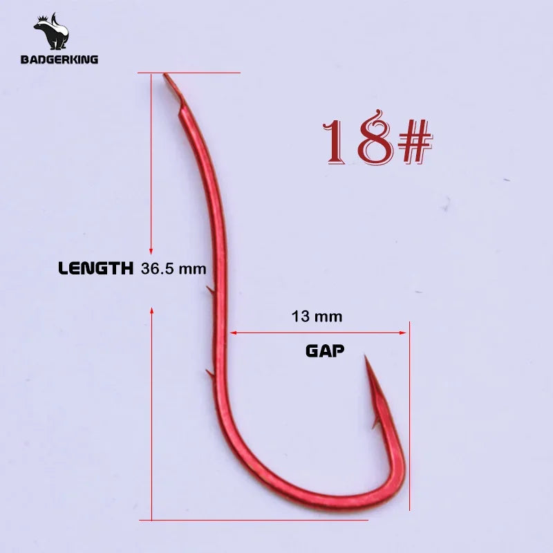 20pcs/lot fishhook for live bait fishing with double shank barbs bait holder fishook beach fishing hooks
