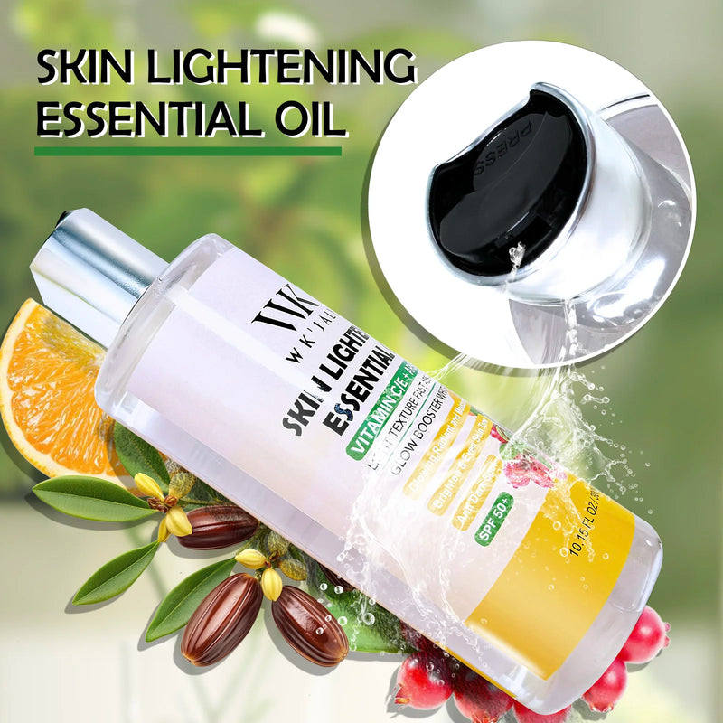 WK JALY Whitening Body Oil, Remove Dark Spots, Glow Booster, Smooth, Clean Skin, Deep Moisturizing, With Jojoba Oil, Arbutin