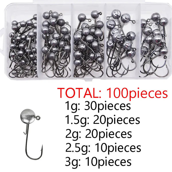 MrLurion all kinds of fishing hooks , wholesale jig head hook for fishing lure soft baits , trout bass pike perch fishing hooks