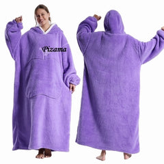 Sweatshirt Women Plus Size Clothes Blue Extra Long Winter Warm Tv Blankets Wearable Sherpa Oversized Hoodies Winter Clothes