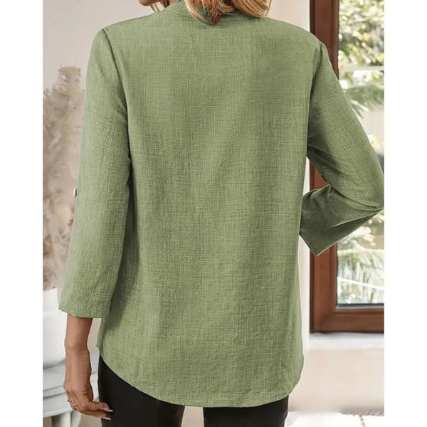 Casual Loose Blouses For Women Fashion 2025 Autumn Vintage Women's Oversized Shirts And Blouses Elegant Youth Female Solid Tops