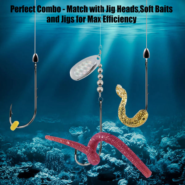 9KM Baitholder Fishing Hooks Sea Barbed Long Shank Beak Hook Live Bait Holder Fishing Worm Hooks Saltwater Accessories Tackle