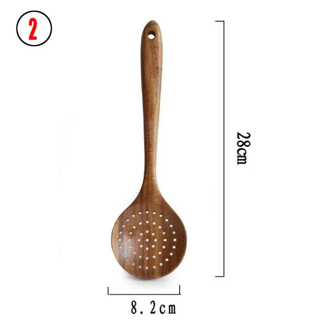 Kitchen Sets Wooden Kitchen Utensils Cooking Wooden Spoons Wooden Spoons Soup Utensils Kitchen Cooking Sets Cooking Gifts1-10PC