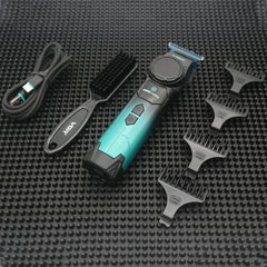 VGR V-946 Professional Ice Tech Hair Trimmer DLC Blade 0 Gap 8000RPM Brushless Blue Ceramic For Men Beard Trimming Grooming