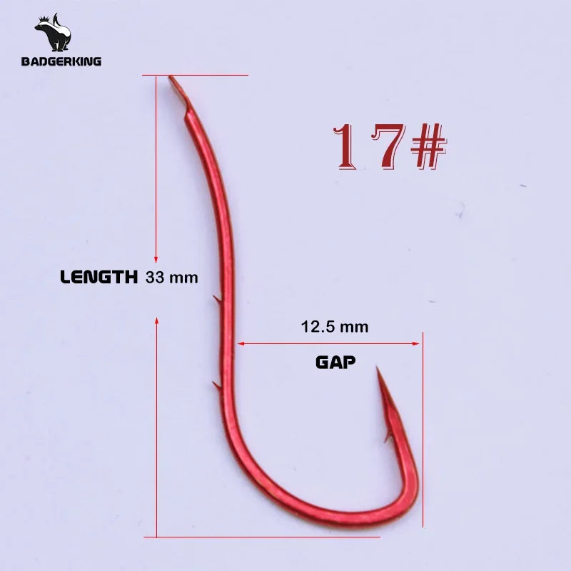 20pcs/lot fishhook for live bait fishing with double shank barbs bait holder fishook beach fishing hooks