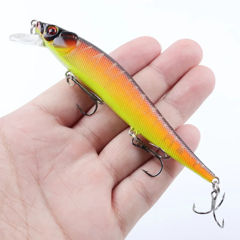 1 Pcs Fishing Lure 11.5cm/14g Minnow Crankbait Wobblers 3D Eyes Perch Artificial Bait Pike Carp Bait Swim Bait Fishing Pesca