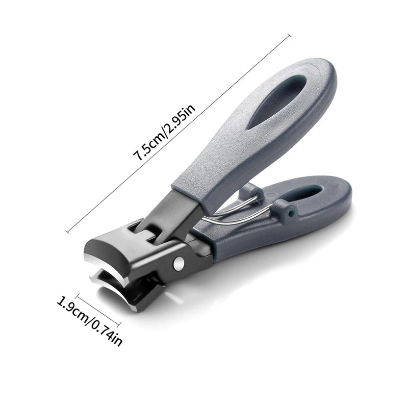 Portable Ultra Sharp Nail Clippers Stainless Steel Wide Jaw Opening Anti Splash Toe Nail Clippers Adult Thick Nails Large Open