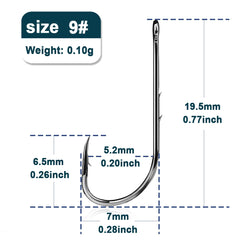 9KM Baitholder Fishing Hooks Sea Barbed Long Shank Beak Hook Live Bait Holder Fishing Worm Hooks Saltwater Accessories Tackle