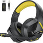 BINNUNE Dual Wireless Gaming Headset with mic for PC PS4 PS5, Bluetooth Gaming Headset  for Laptop Computer, Gaming Headphones