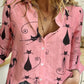 Women's Shirt Fashion Clashing Color Patchwork Shirt Top Temperament Sense Long Sleeve Cat Shirt 2023 Autumn Brand Design Shirt