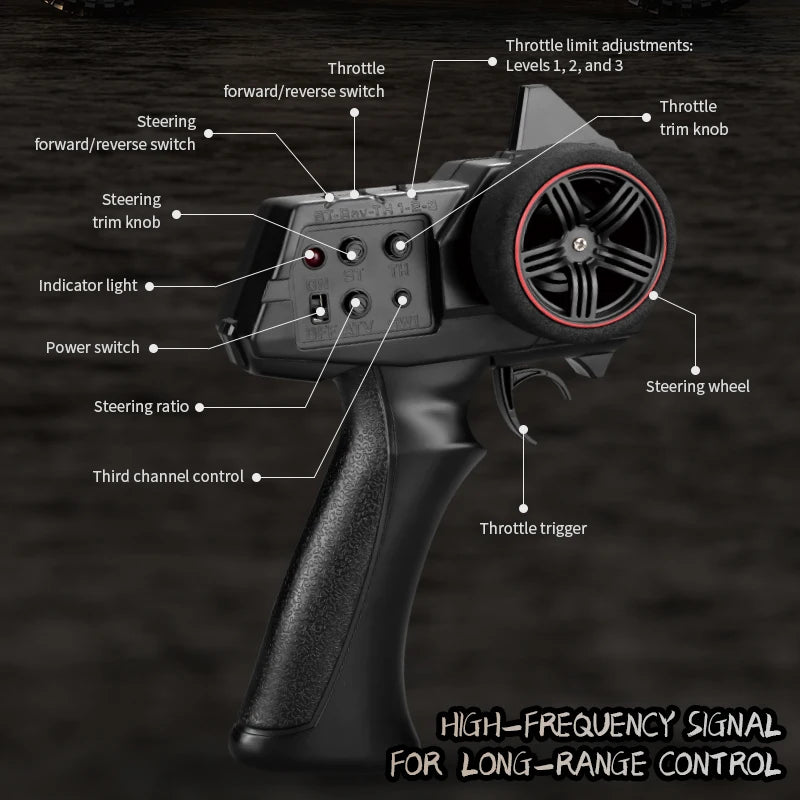 1/18 RC Climbing Car 4WD Off-road Remote Control Vehicle RTR Rock Crawler Big-wheel 4x4 Electric Truck Model Toys for Kids