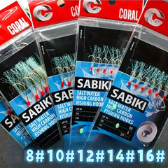 Fishing String Hook Bait Equipment - Durable High Carbon Hook and Vibrant Luminous Beads, Seductive Salty Fishing Set Herring, Snapper, Marluowei, Flat Head, Herring, and Thrilling Shark Adventure