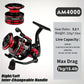 PROBEROS Fishing Reel 5.2:1 1000-6000 Max Drag 9KG Spinning Reels Metal Spool Reel drag fishing reel,Fishing Accessories
