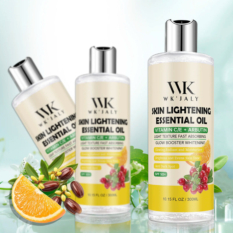 WK JALY Whitening Body Oil, Remove Dark Spots, Glow Booster, Smooth, Clean Skin, Deep Moisturizing, With Jojoba Oil, Arbutin