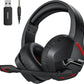BINNUNE Dual Wireless Gaming Headset with mic for PC PS4 PS5, Bluetooth Gaming Headset  for Laptop Computer, Gaming Headphones