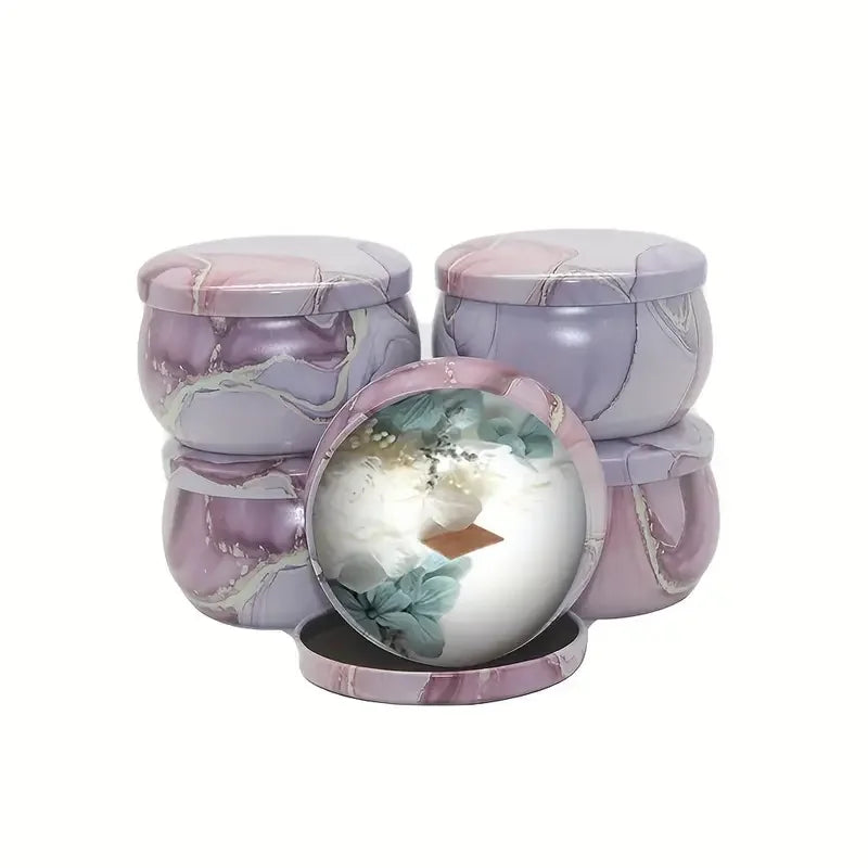 12pcs 4oz Candle Tins With Lids, Round Metal Candle Jars Kit For Loose Candles, Used For DIY Storage, Candle Making Supplies,