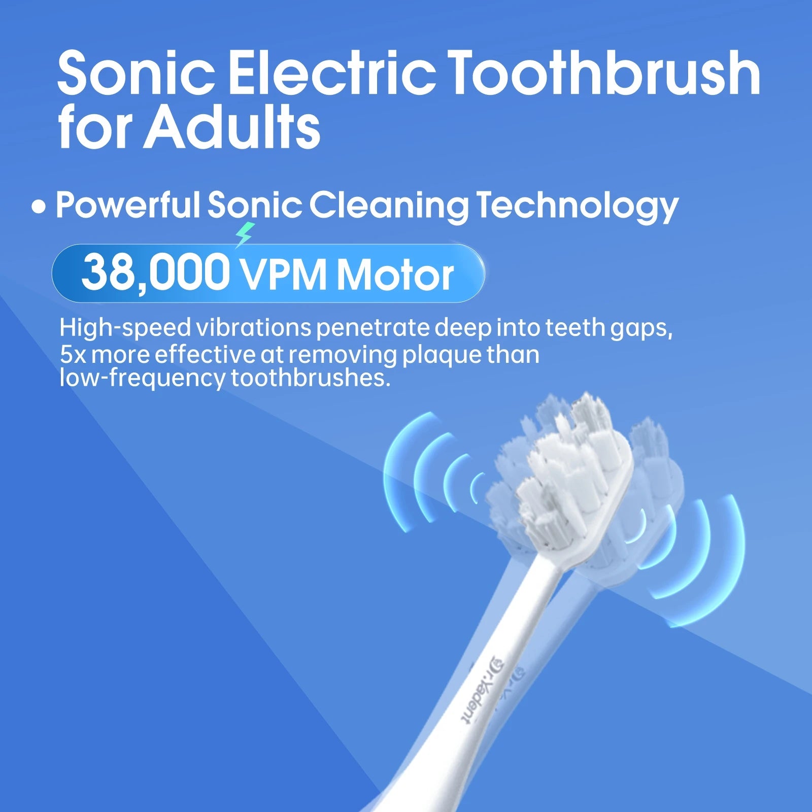 Dr.Yadent Electric Toothbrush Oral Toothbrush for Sensitive Gum 5 Modes IPX7 45Days Battery Life TypeC Charging Valentine's Gift