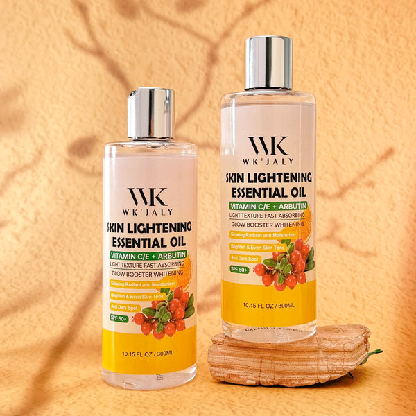WK JALY Whitening Body Oil, Remove Dark Spots, Glow Booster, Smooth, Clean Skin, Deep Moisturizing, With Jojoba Oil, Arbutin