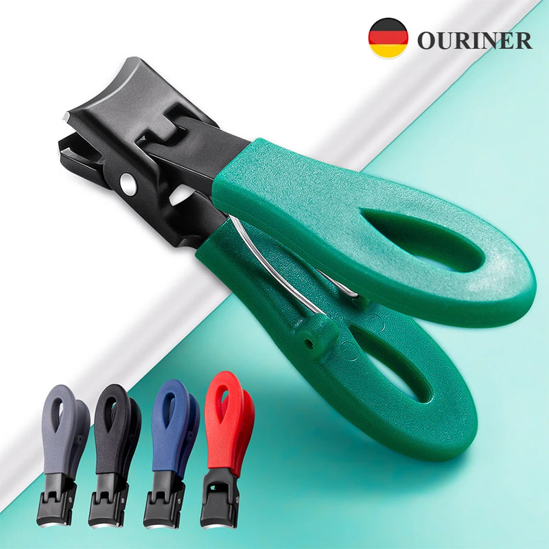 Portable Ultra Sharp Nail Clippers Stainless Steel Wide Jaw Opening Anti Splash Toe Nail Clippers Adult Thick Nails Large Open