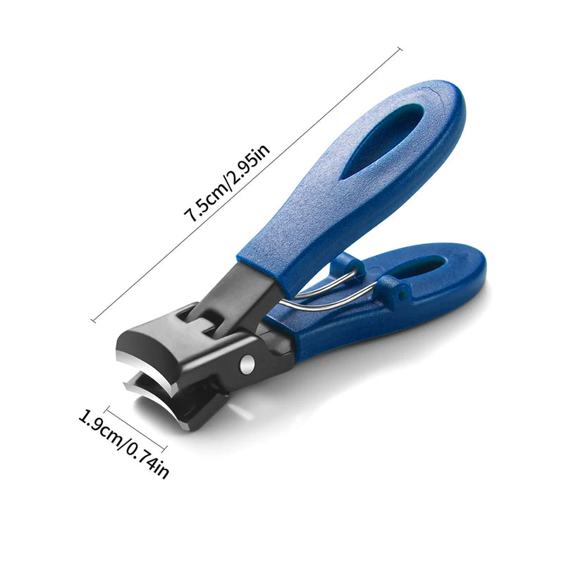 Portable Ultra Sharp Nail Clippers Stainless Steel Wide Jaw Opening Anti Splash Toe Nail Clippers Adult Thick Nails Large Open