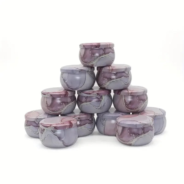 12pcs 4oz Candle Tins With Lids, Round Metal Candle Jars Kit For Loose Candles, Used For DIY Storage, Candle Making Supplies,