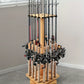 Fishing Rod Holders for Garage 360 Degree Rotating Fishing Pole Rack, Floor Stand Holds up to 16 Rods
