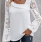 Fashion White Lace Blouse Women 2023 Casual New Arrivals Shirts And Blouses Elegant Female Loose Long Sleeve Tops