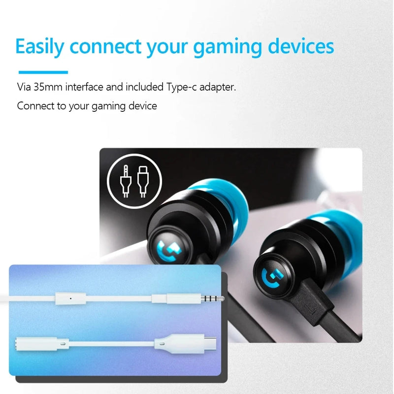 Original Logitech G333 Gaming Headset with Microphone 3.5mm Professional Gaming USB Headset for Laptop PC Gaming LOL Earphone
