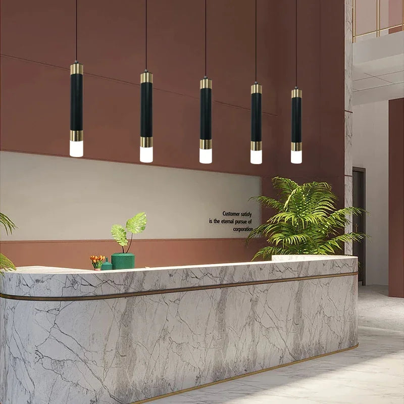 Delicate Minimalist Led Pendant Lights Hanglamp Drop Light for Restaurant Bar Kitchen Dining Room Staircase Chandelier Lamps