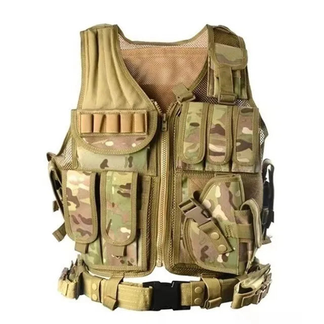 Breathable SWAT Tactical Vest Military Combat Armor Vests Security Hunting Army Outdoor CS Game Airsoft Jacket Training Suit