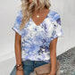 Women's T-Shirt Summer V-Neck T Shirt For Women Daily Fashion Short Sleeve Casual T-Shirt 3d Print Female Clothes