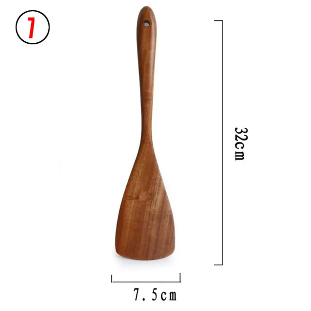 Kitchen Sets Wooden Kitchen Utensils Cooking Wooden Spoons Wooden Spoons Soup Utensils Kitchen Cooking Sets Cooking Gifts1-10PC