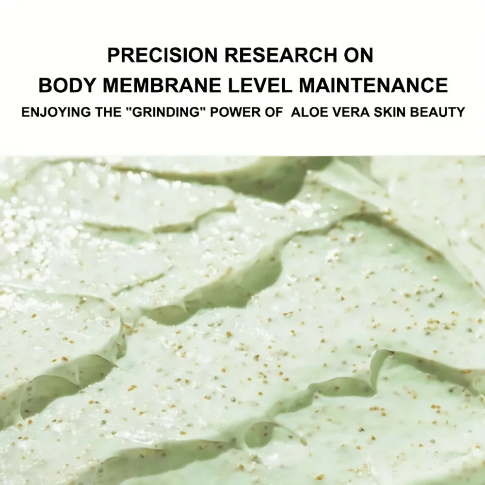 SUYARUN Aloe Vera Body Scrub Exfoliator - Natural Deep Cleansing, Hydrating for Sensitive Skin, Spa Quality Soft Smooth Skin.