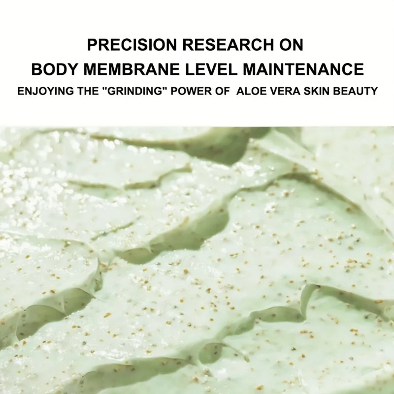SUYARUN Aloe Vera Body Scrub Exfoliator - Natural Deep Cleansing, Hydrating for Sensitive Skin, Spa Quality Soft Smooth Skin.