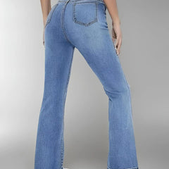 New women's hot jeans slimming European and American style casual versatile high waist washed Denim trousers for women