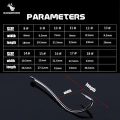 20pcs/lot fishhook for live bait fishing with double shank barbs bait holder fishook beach fishing hooks