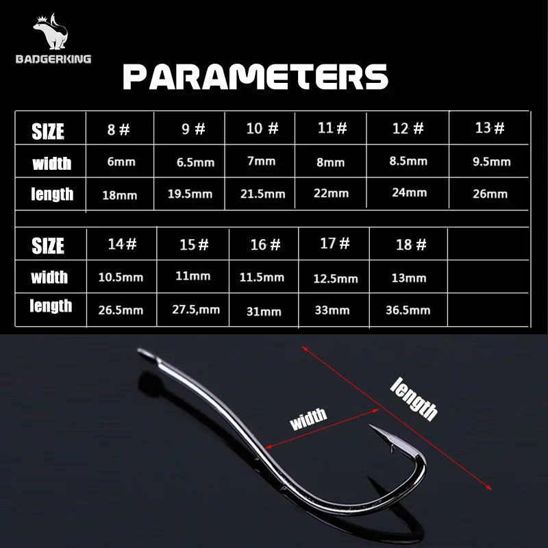 20pcs/lot fishhook for live bait fishing with double shank barbs bait holder fishook beach fishing hooks