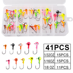41/71/94PCS Round Jig Heads for Fishing Painted jigheads saltwater Fishing Jig head Hooks weighted worm hooks for bass fishing