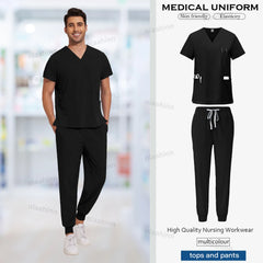 Scrubs Men Women Wholesale Scrubs Uniforms Medical Jogger Set Nurses Accessories Dental Clinic Pet Grooming Scrub Top Pants Sets