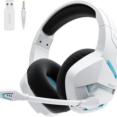 BINNUNE Dual Wireless Gaming Headset with mic for PC PS4 PS5, Bluetooth Gaming Headset  for Laptop Computer, Gaming Headphones