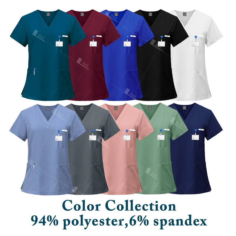 New Lightweight Anti-wrinkle Surgical Uniform Woman Men Medical Nurse Scrub Set Soft Breathable Jogger Nursing Clinical Workwear