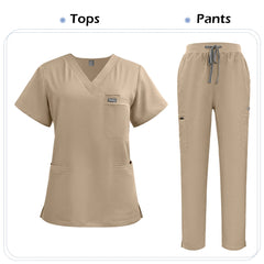 Niaahinn Scrubs Uniforms Sets Nursing High-quality Medical Uniform Wholesale Nurse Hospital Workwear Short Sleeved Top Pants Set