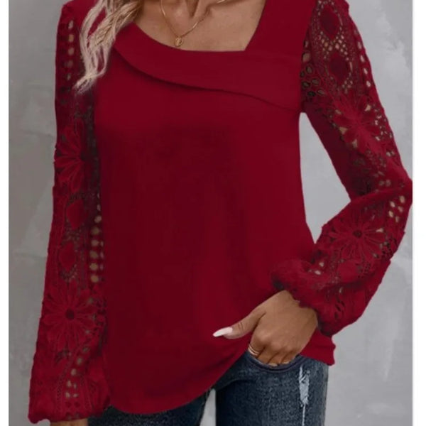 Fashion White Lace Blouse Women 2023 Casual New Arrivals Shirts And Blouses Elegant Female Loose Long Sleeve Tops