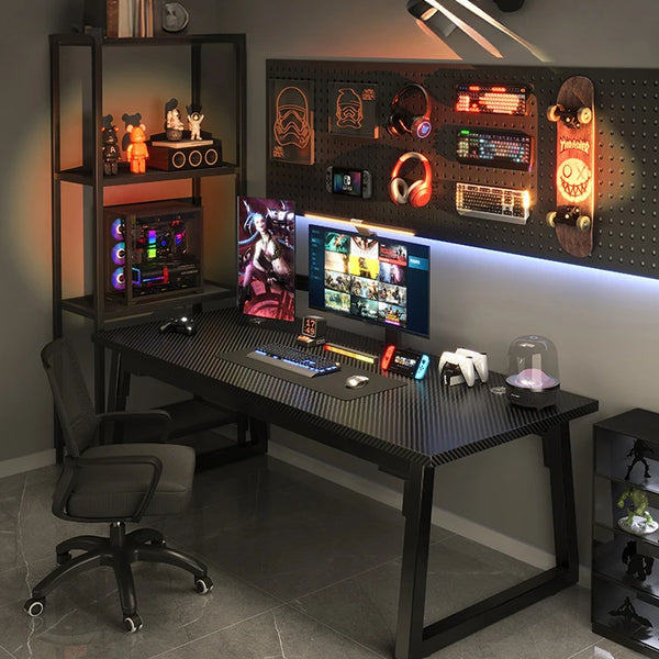 Gaming Desk, Carbon Fiber Computer Desk, Office Home Games, Desktop Desk