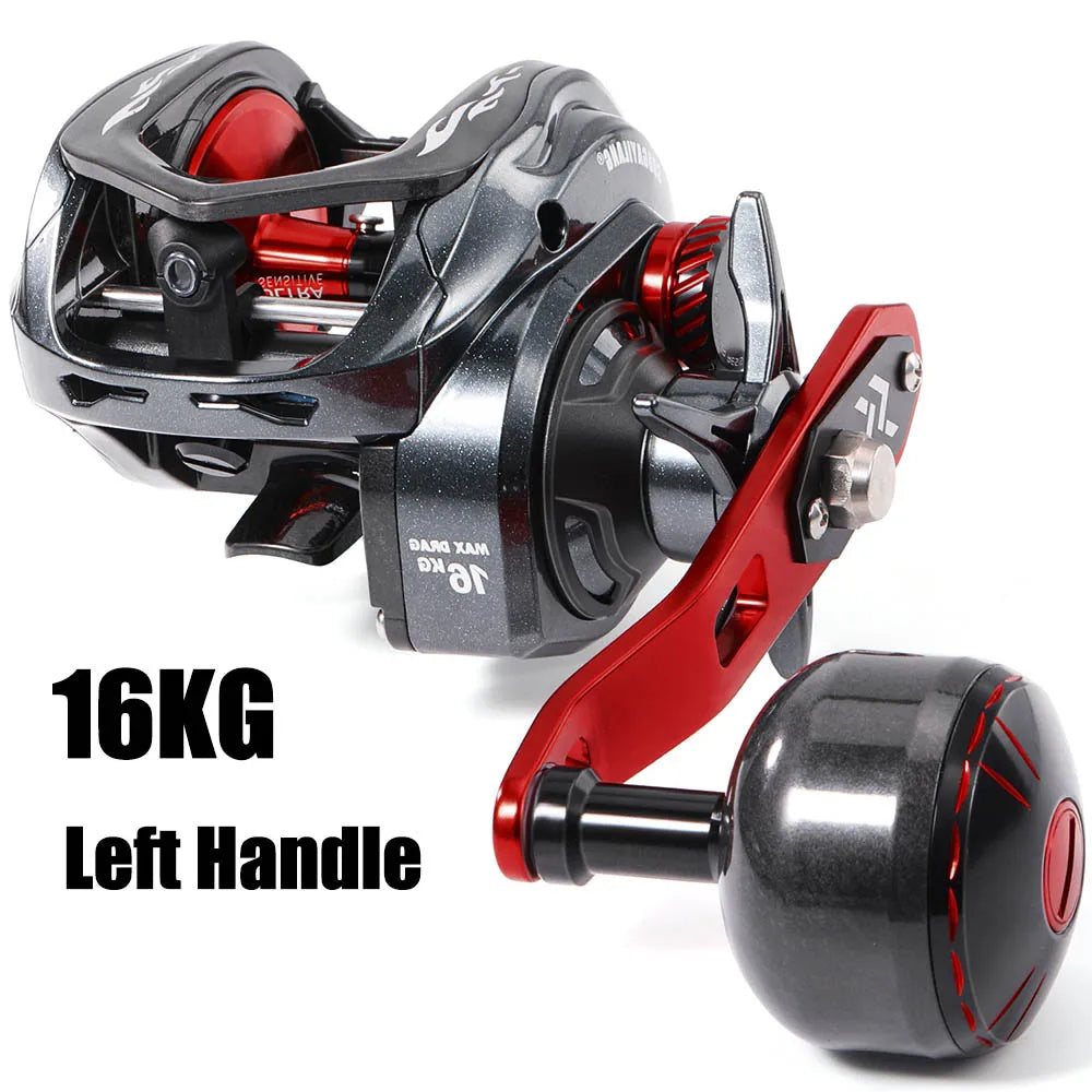 Sougayilang CDS 400 Baitcasting Reel 6.5:1 Gear Ratio 9+1 BB Carbon Fiber Body Max Drag 16KG Single Power Handle Fishing Reel