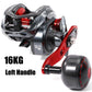 Sougayilang CDS 400 Baitcasting Reel 6.5:1 Gear Ratio 9+1 BB Carbon Fiber Body Max Drag 16KG Single Power Handle Fishing Reel