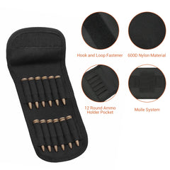 Tactical 12 Round Foldable Ammo Pouch Ammo Carrier Bag Molle Shotgun Bullet Shell Holder Rifle Cartridge Hunting Accessories