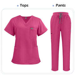 Niaahinn Scrubs Uniforms Sets Nursing High-quality Medical Uniform Wholesale Nurse Hospital Workwear Short Sleeved Top Pants Set